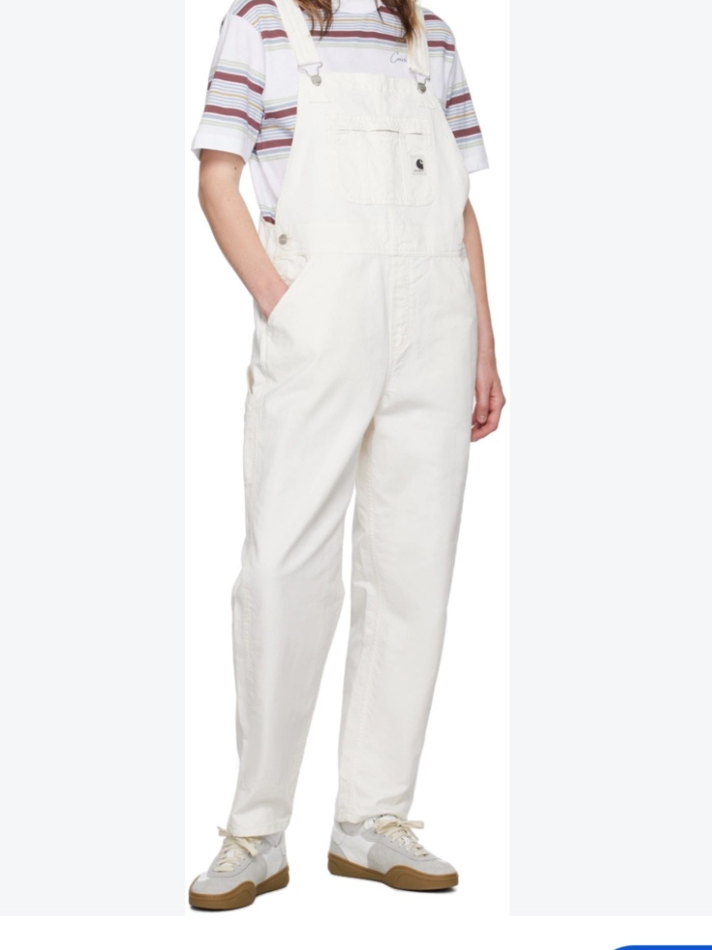 Carhartt BIB Women's Cream Cotton Overalls S bib